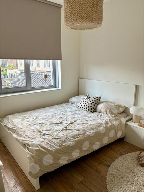 IKEA MALM Bed Frame 140200 cm – White – With Mattress & Sla, Huis en Inrichting, Slaapkamer | Bedden, Tweepersoons, 140 cm, 200 cm
