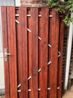 Hardhouten bankirai tuinpoort op metalen frame 120 cm x190cm, Ophalen, 1 tot 2 meter, Minder dan 3 meter, Zo goed als nieuw