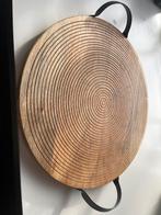 Houten Borrelplank met Handvatten, Huis en Inrichting, Ophalen of Verzenden, Zo goed als nieuw, Rond, Hout