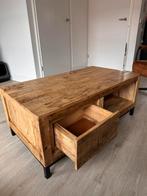 Massief mango hout, salon tafel, Minder dan 50 cm, Rond, Ophalen of Verzenden, Zo goed als nieuw