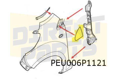Peugeot 107 (-7/14) sierafdekking op voorscherm Links Origin, Auto-onderdelen, Carrosserie en Plaatwerk, Spatbord, Citroën, Peugeot