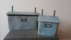 Zinken bakjes ophangsysteem, Huis en Inrichting, Woonaccessoires | Kisten, Ophalen of Verzenden, Zo goed als nieuw, Minder dan 50 cm