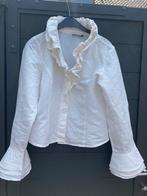 Prachtige roomwitte dames blouse lange mpuw mt 38/40, Maat 38/40 (M), Wit, Ophalen of Verzenden, Zo goed als nieuw