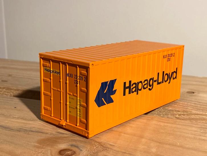 Tekno 20 ft container hapag lloyd, Hobby en Vrije tijd, Modelauto's | 1:50, Zo goed als nieuw, Bus of Vrachtwagen, Tekno, Ophalen of Verzenden