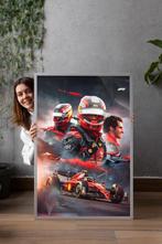 Uniek Glasschilderij | F1 - Carlos Sainz Ferrari - 4 sizes, Verzamelen, Verzenden, Nieuw, Formule 1