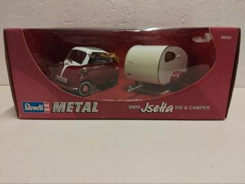 BMW Isetta 250 & Caravan Camper red Revell metal 1:18 KRD beschikbaar voor biedingen