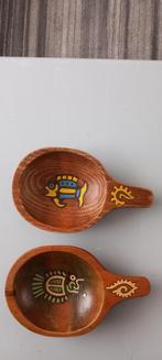 Noord Amerika Mexico ? 2x houten schaaltje vis vissen, Antiek en Kunst, Ophalen of Verzenden