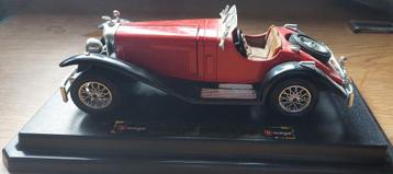Mercedes-Benz SSK Jaar 1928 rood 1:18 Bburago beschikbaar voor biedingen