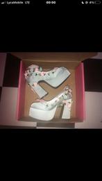 Mintgroen Roze Satijnen Doll’s Kill Rozen Coquette Hakken 41, Ophalen of Verzenden, Nieuw, Groen, Pumps