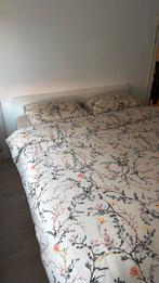 Ikea bed bedframe met verstelbare lattenbodem, Ophalen, Wit, Tweepersoons, Zo goed als nieuw