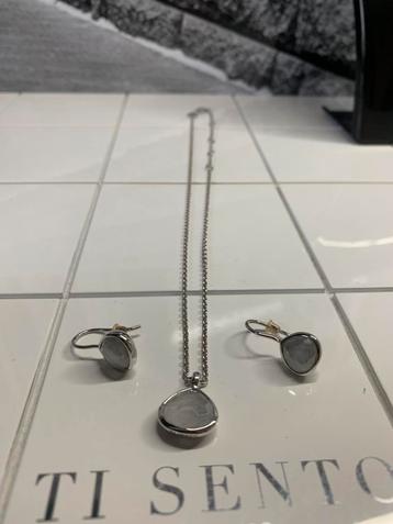 Ti Sento set ketting, hanger en oorbellen beschikbaar voor biedingen