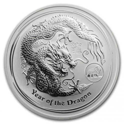 1 oz zilver 2012 Year of the dragon, Postzegels en Munten, Edelmetalen en Baren, Zilver, Ophalen of Verzenden
