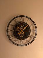 Luxe Wandklok met Open Mechanisme, Ophalen, Zo goed als nieuw, Analoog, Wandklok