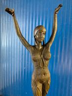 Bronzen Art Deco Beeld  dancerese  42 cm hoog, Antiek en Kunst, Ophalen of Verzenden