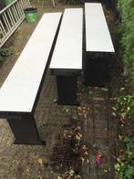 Buiten banken, Ophalen, Gebruikt, 3 zitplaatsen, Hout