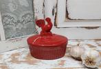 Vintage aardewerk paté vorm met haantje, Antiek en Kunst, Curiosa en Brocante, Ophalen of Verzenden