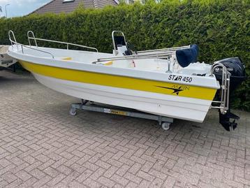 VAARKLAAR! Star 450 met Tohatsu 9.8 PK En Dekzeil (bj 2021) beschikbaar voor biedingen