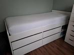 Ikea bed met opberglades - In zeer goede staat!, Huis en Inrichting, Slaapkamer | Bedden, Ophalen, Eenpersoons, Wit, Zo goed als nieuw