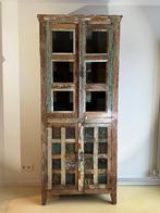 Vintage kast handgesnede 'reclaimed wood' Indonesie of India, Ophalen