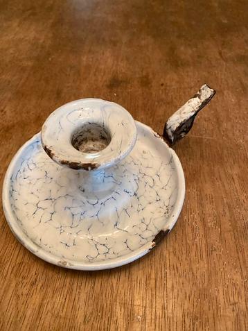 Emaille Blaker met Blauwe Wolkjes beschikbaar voor biedingen