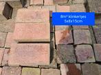 8m² straatklinkertjes - 5x8x15cm, Gebruikt, Klinkers, Beton, Gecoat