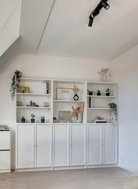 3 Billy kasten met deurtjes - Wit, Huis en Inrichting, Keuken | Complete keukens, Zo goed als nieuw, Wit, Ophalen of Verzenden