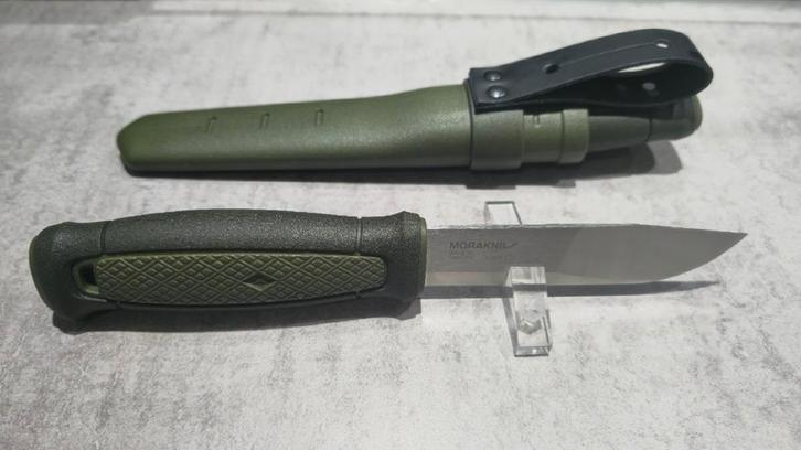 Mora Kansbol Bushcraftmes - Groen met Schede NIEUW, Caravans en Kamperen, Kampeergereedschap, Nieuw, Ophalen of Verzenden