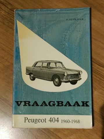 Vraagbaak Peugeot 404, 404 injectie, 404 diesel, coupe 60-68 beschikbaar voor biedingen