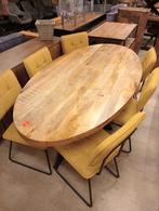 Nieuwe ovale mangohouten eettafel 200cm €450, Nieuw, Ophalen of Verzenden, Tafel eettafel industrieel landelijk mangohout