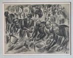Leo Gestel - Aardappelrooiers, 1921, Ophalen of Verzenden