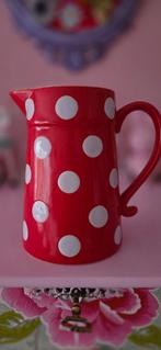 Leuke rood met witte stippen kan, Huis en Inrichting, Ophalen of Verzenden, Zo goed als nieuw