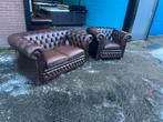 Chesterfield set, Ophalen of Verzenden, Gebruikt, Hout