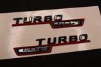 Mercedes-Benz TURBO 4MATIC logo set – zwart met rood, Ophalen of Verzenden