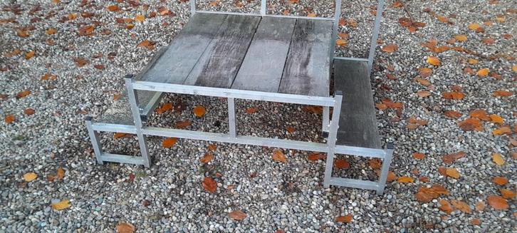 Opstap/ trapje Chalet - Handig en Stevig!, Tuin en Terras, Picknicktafels, Rechthoekig, Aluminium, Ophalen of Verzenden