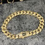 14k gouden armband cuban schakel nieuw, Ophalen of Verzenden, Zo goed als nieuw, Goud