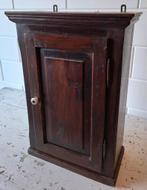 Antiek/Brocante houten hangkast, Landelijke wandkast, Ophalen