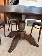 Eiken tafel massief rond diameter 120cm dik 7cm, Huis en Inrichting, Tafels | Eettafels, 200 cm of meer, Zo goed als nieuw, Vijf personen of meer