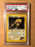 Gym Challenge - Rocket's Zapdos Holo PSA 7 1st Edition, Hobby en Vrije tijd, Verzamelkaartspellen | Pokémon, Nieuw, Losse kaart