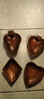 Houten schaaltjes klaveren, harten, ruiten, schoppen, Ophalen of Verzenden
