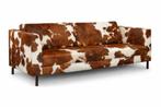 Bank Gijs, in echt koeienhuid , op maat gemaakt met 6wkn, Huis en Inrichting, Ophalen of Verzenden, Nieuw, 75 tot 100 cm, Vierpersoons of meer