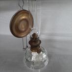 Oud olielampje glas voor aan de wand met lont, Antiek en Kunst, Antiek | Lampen, Ophalen