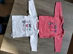 2 shirts / longsleeves name it rood en wit vlinder maat 62, Gebruikt, Meisje, Ophalen of Verzenden, Name IT