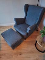 Ikea Strandmon fauteuil met voetenbank, Huis en Inrichting, Fauteuils, Ophalen, 75 tot 100 cm, Zo goed als nieuw, 75 tot 100 cm