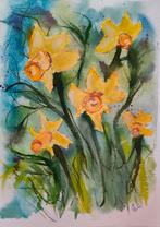 Schilderij narcis, Minder dan 50 cm, Nieuw, Ophalen of Verzenden, Schilderij
