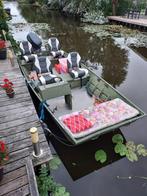 Platbodem boot 30 PK, Watersport en Boten, Ophalen, Gebruikt, Aluminium, 30 tot 50 pk