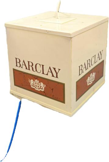 Barclay reclamelamp beschikbaar voor biedingen