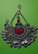 Berber Hanger - Zilver - ca: 1800 - Bodemvondst, Verzenden, Zilver, Hanger, Met edelsteen
