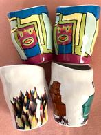 4 Design bekers Corry Ammerlaan Prijs is per beker!, Antiek en Kunst, Verzenden