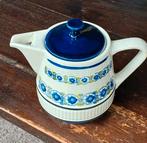 Vintage waku Theepot met Blauw Decor vuurvast ., Gebruikt, Overige typen, Ophalen of Verzenden, Overige stijlen