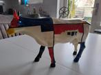 Koe Mondriaan Stijl Beeld, Ophalen of Verzenden, Zo goed als nieuw, Kunststof, Dierenbeeld
